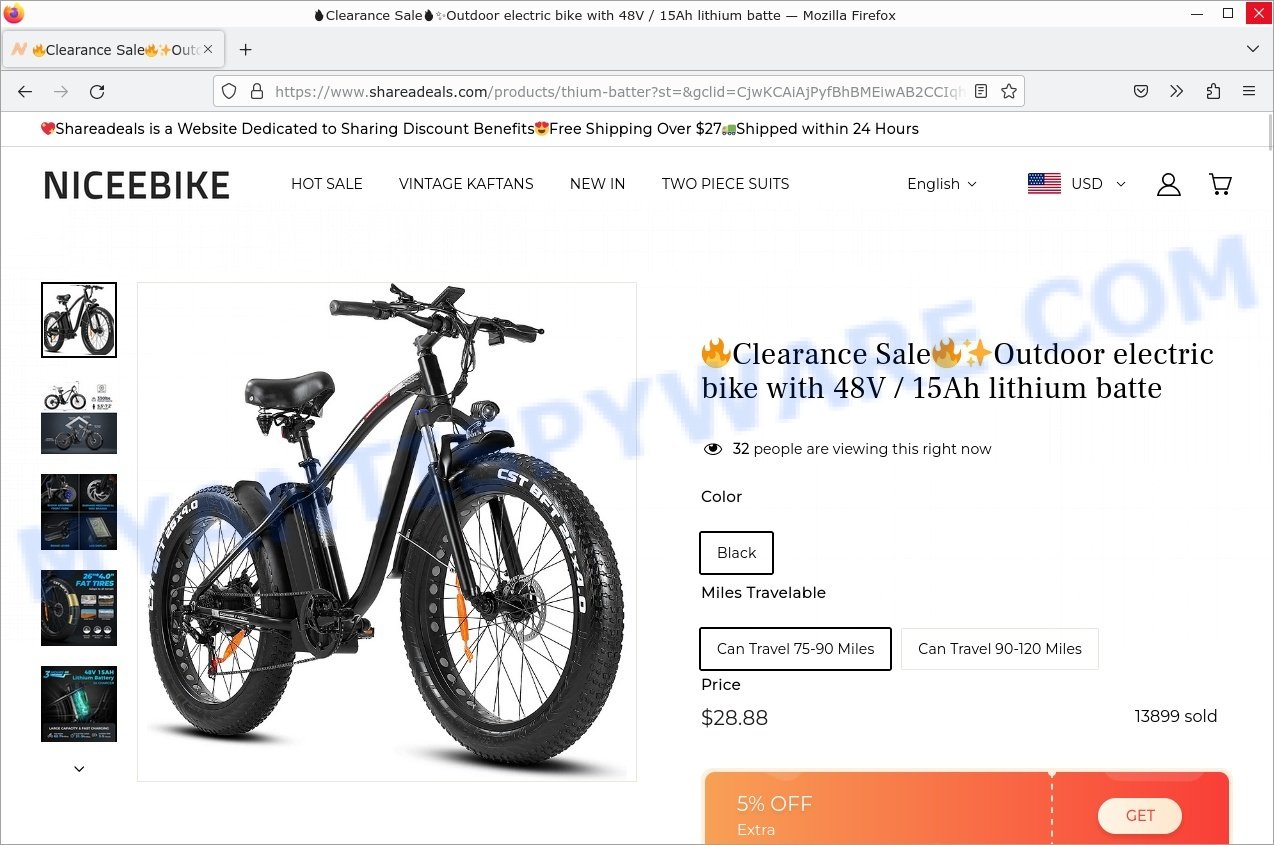 Shareadeals.com Outdoor electric bike