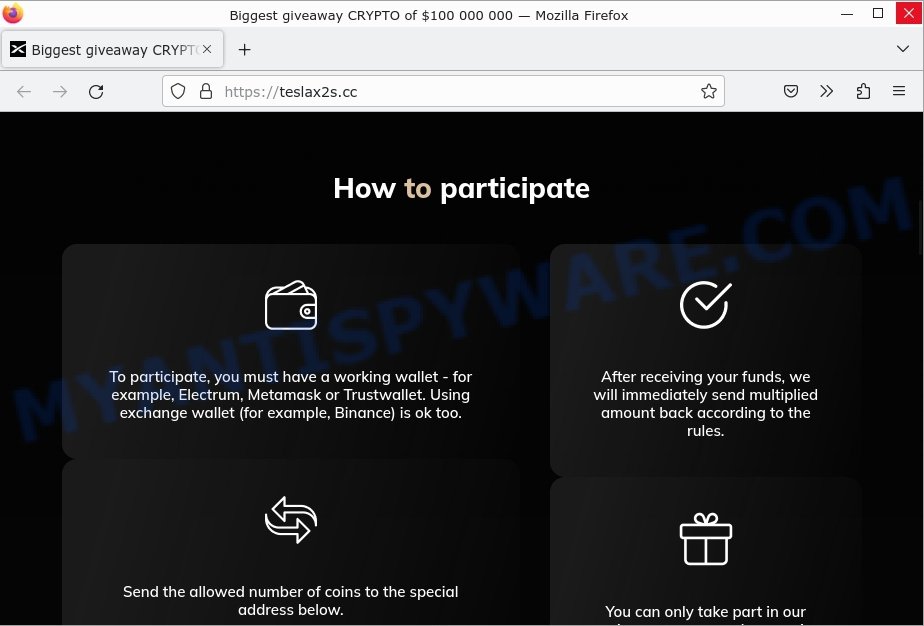 teslax2s.cc Biggest giveaway CRYPTO 100 000 000