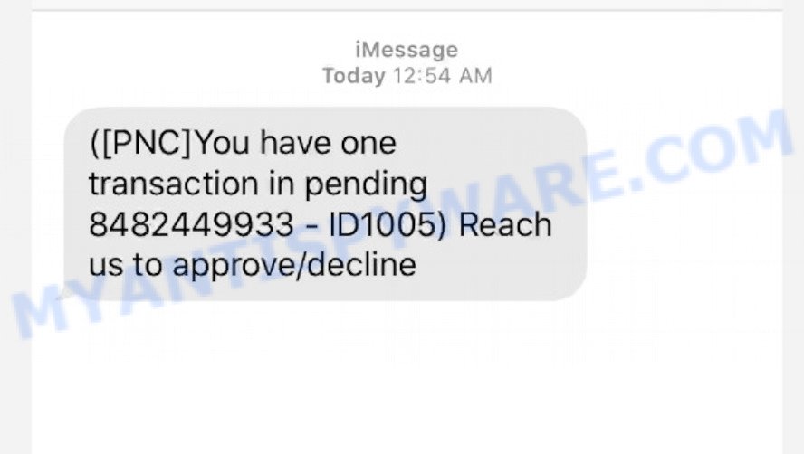 8482449933 PNC scam text