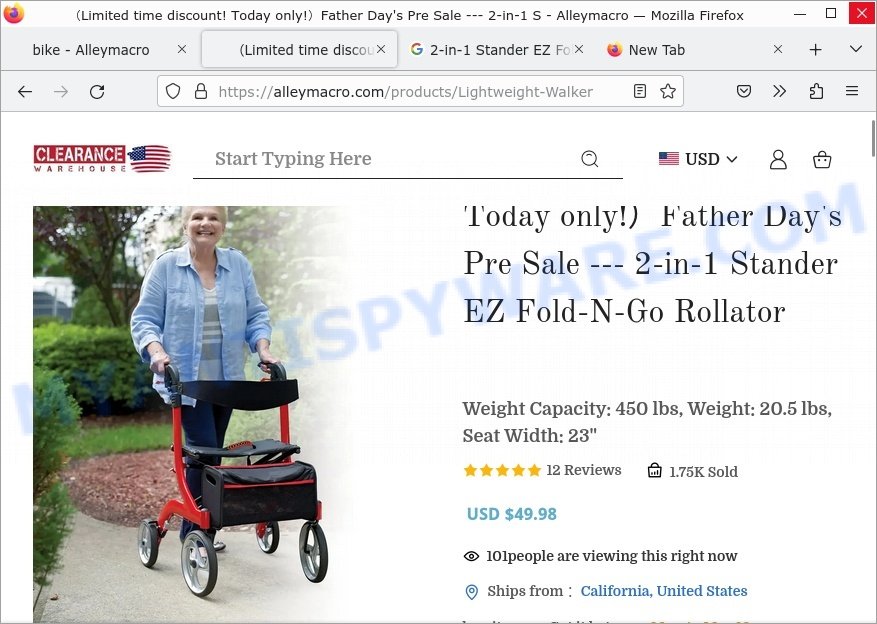 Alleymacro.com Stander EZ Fold-N-Go Rollator