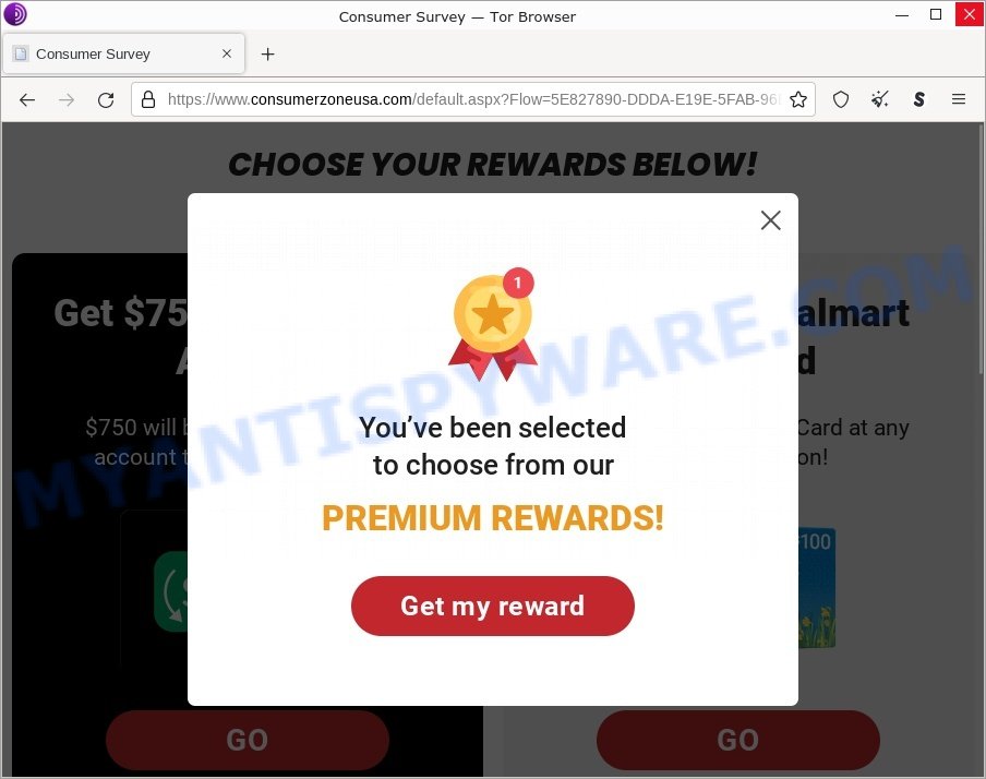 Basicsprogram.com redirect Premium Rewards pop-up