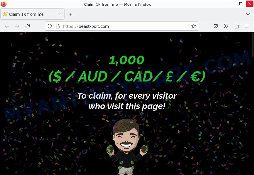 Beast-Bolt.com Scam Claim 1k from me Scam