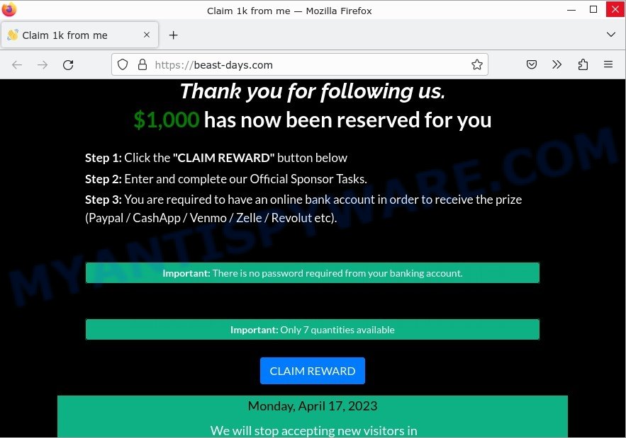 Beast-days.com Beast Promot 1000 Scam