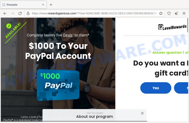 Beast-easy.com redirect rewardsgiantusa