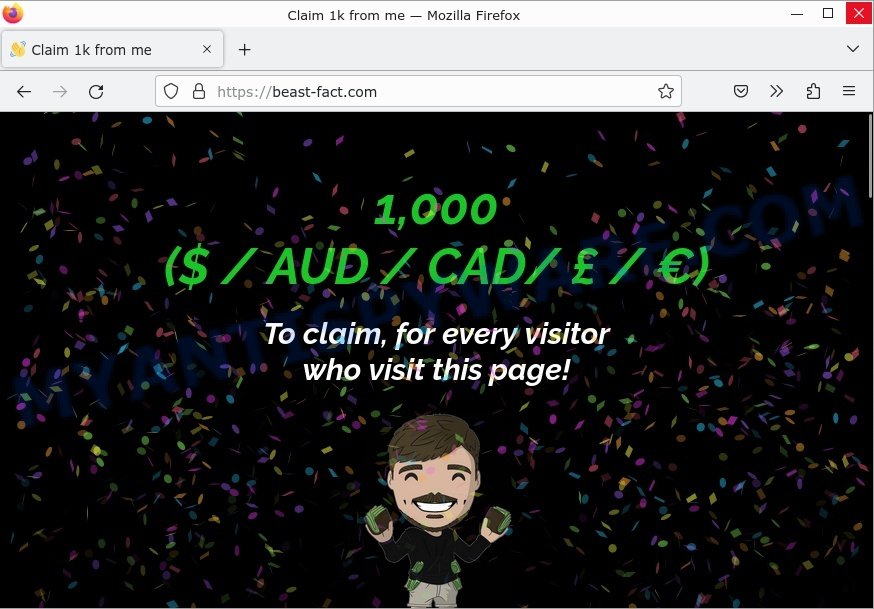 Beast-fact.com Claim 1k from me Scam