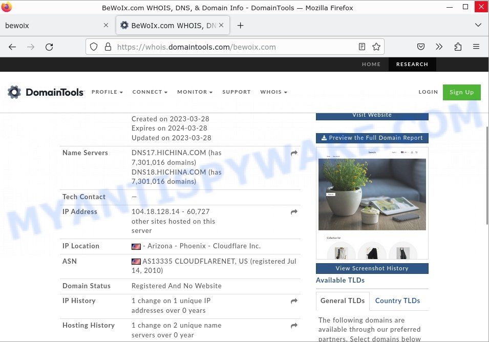 Bewoix.com whois