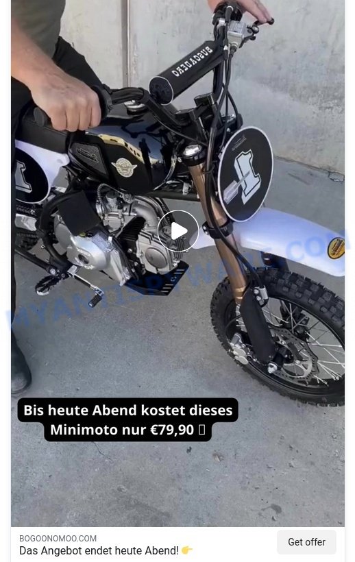 Buscadero BSX 110 Mini Bike scam facebook ads