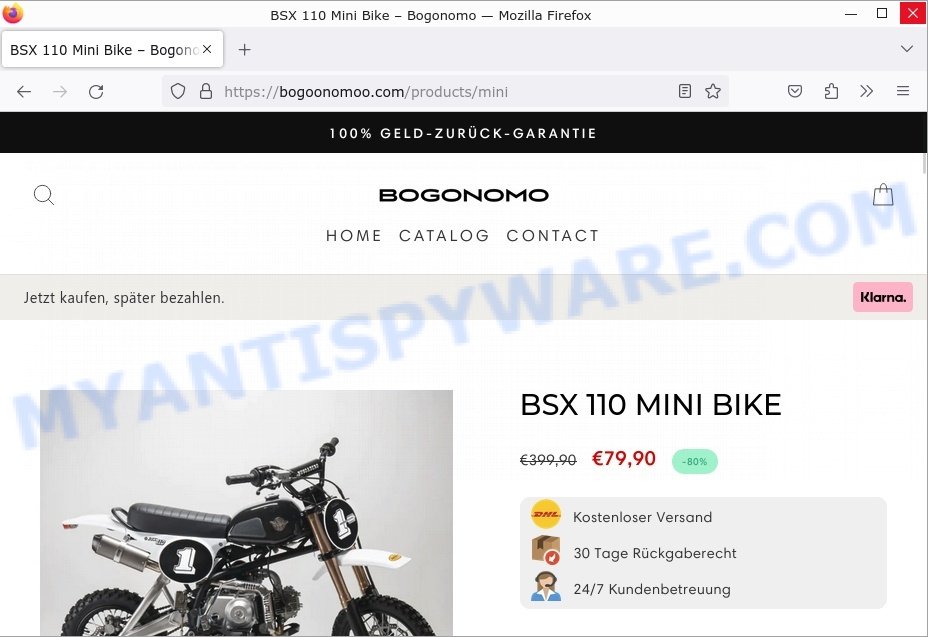 Buscadero BSX 110 Mini Bike scam store