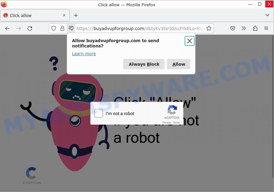 Buyadvupforgroup.com Click Allow Scam