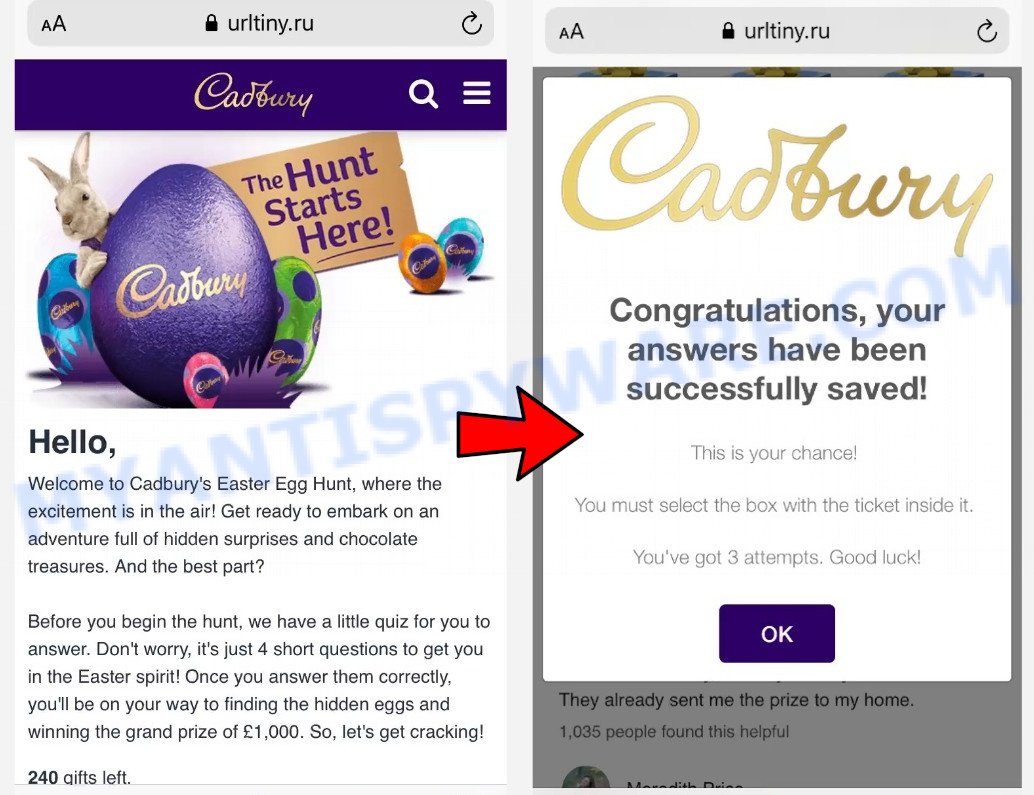 Cadbury Easter Egg Hunt Scam