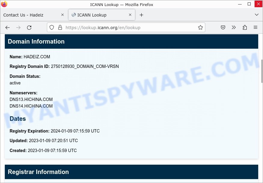 Hadeiz.com whois