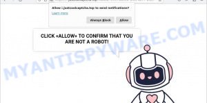 Just Cool Captcha virus Click Allow Scam