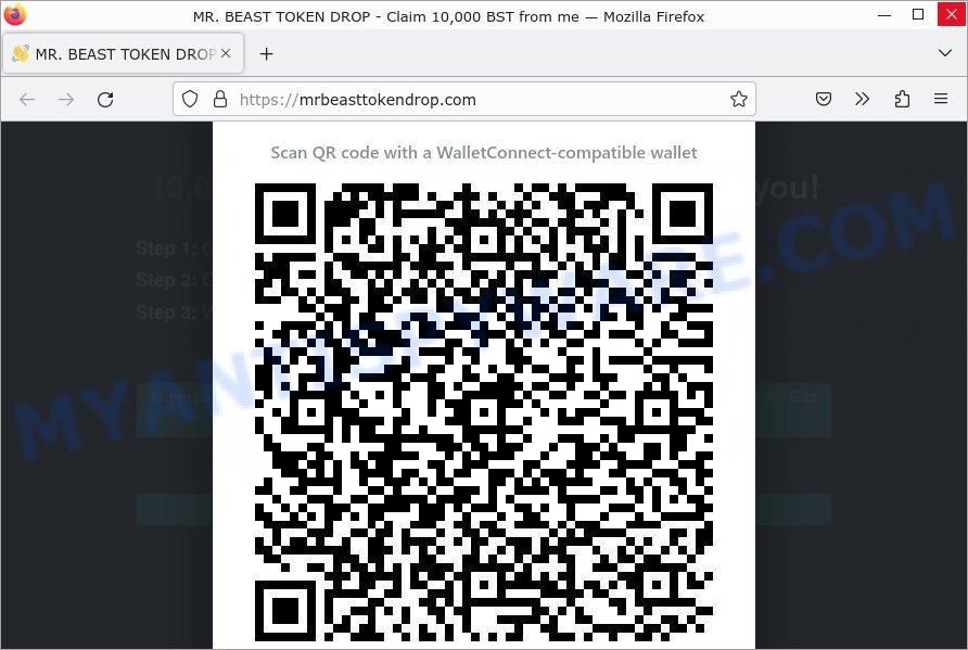 MR. BEAST TOKEN DROP qr code scam