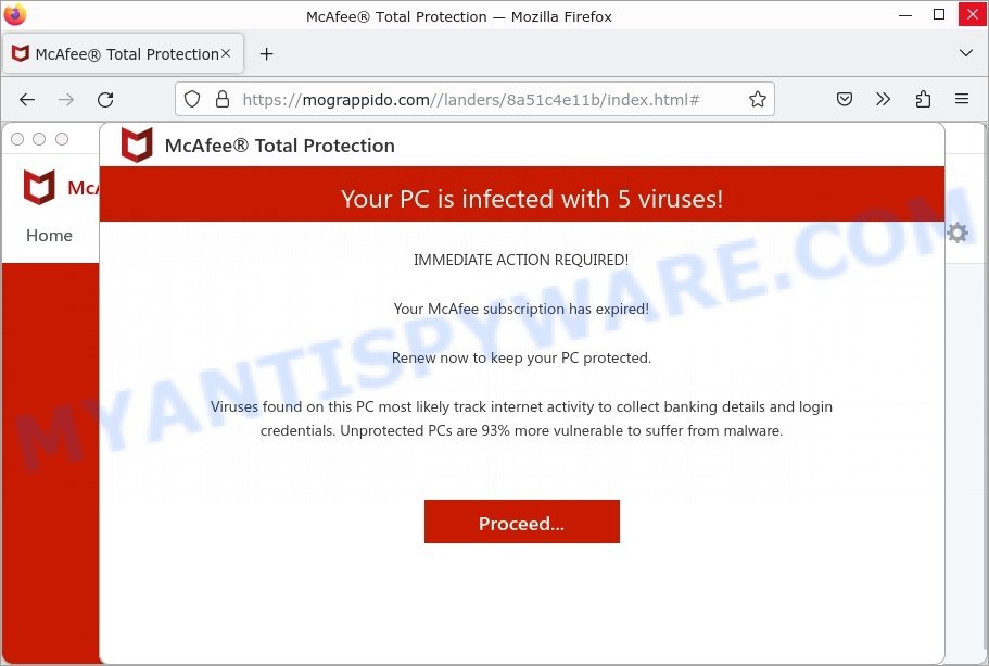 McAfee® Total Protection fake scan results