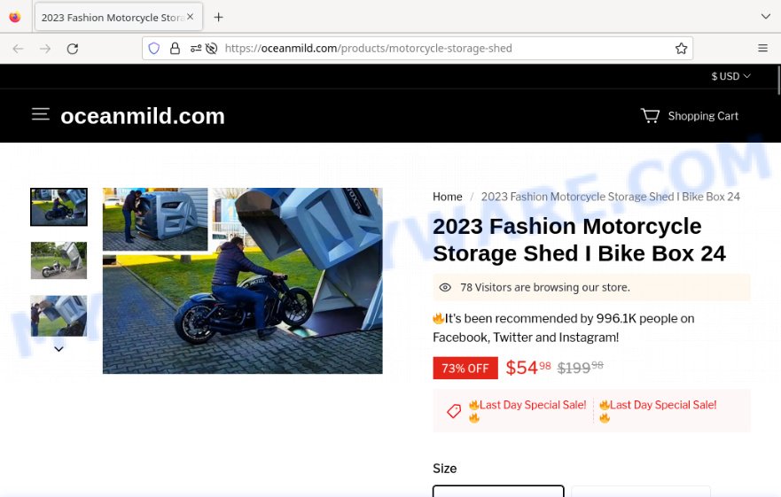 Oceanmild.com Fashion Motorcycle Storage Shed