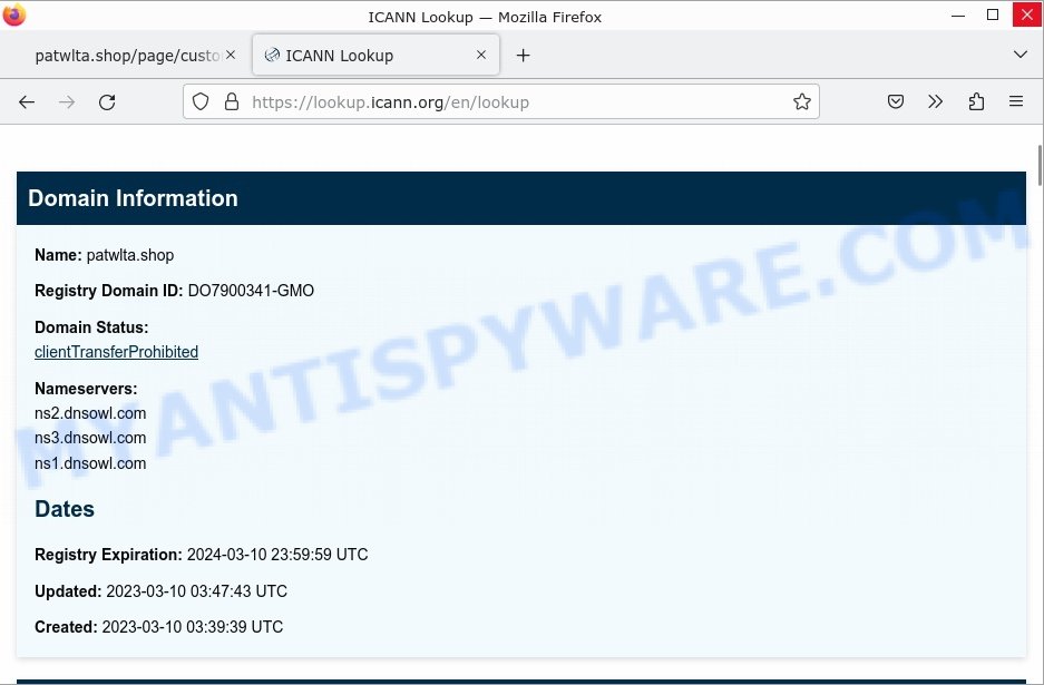 Patwlta.shop whois