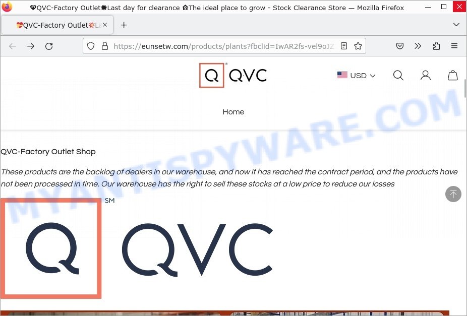 QVC Factory Outlet Scam shop eunsetw.com