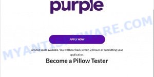 TestPurple.com Pillow Tester Scam