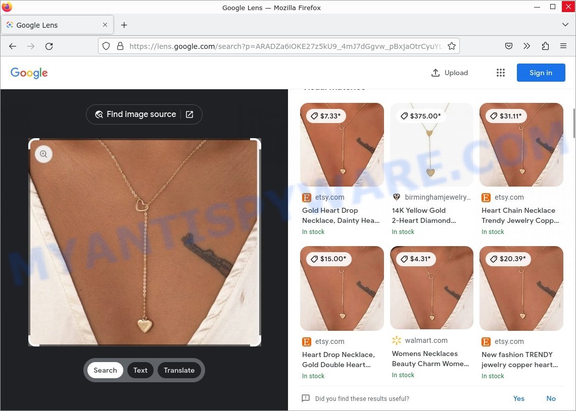 Viema Pendant Necklace on Google