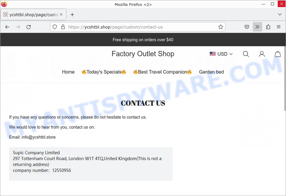 Ycshtbl.store contacts