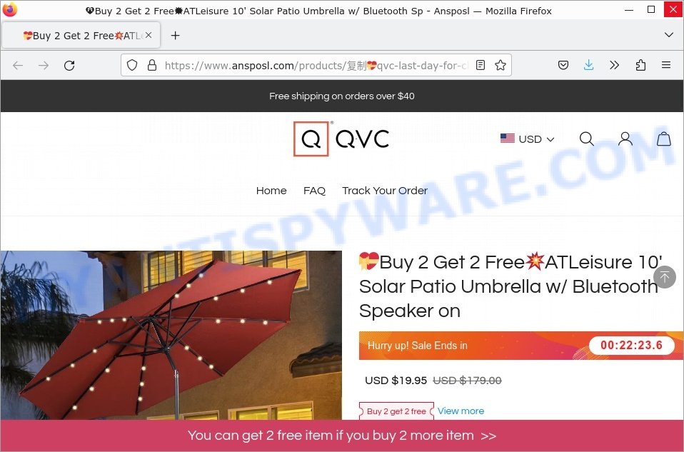 ansposl.com Solar Patio Umbrella
