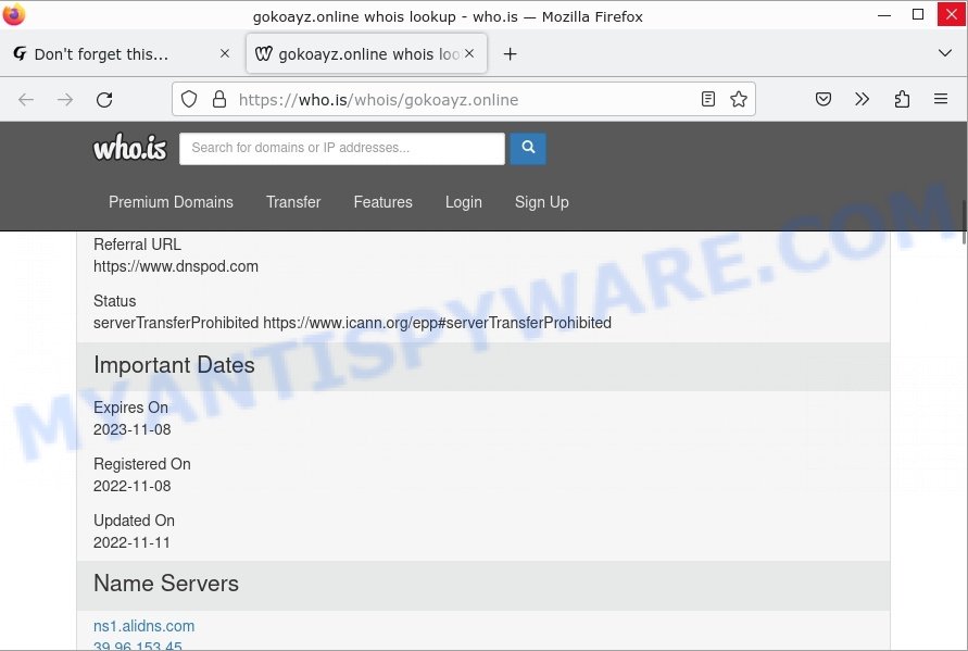 gokoayz.online whois