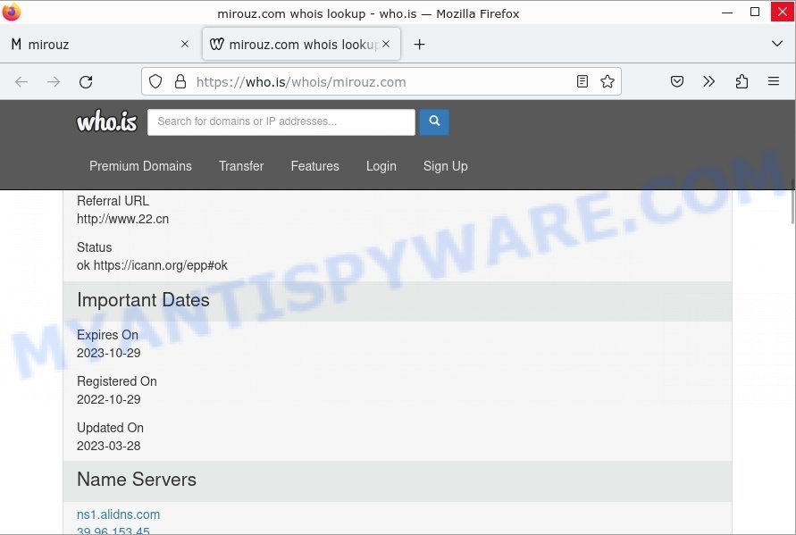 mirouz.com whois