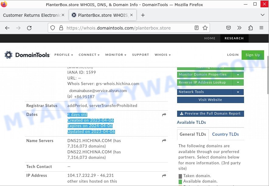 planterbox.store whois