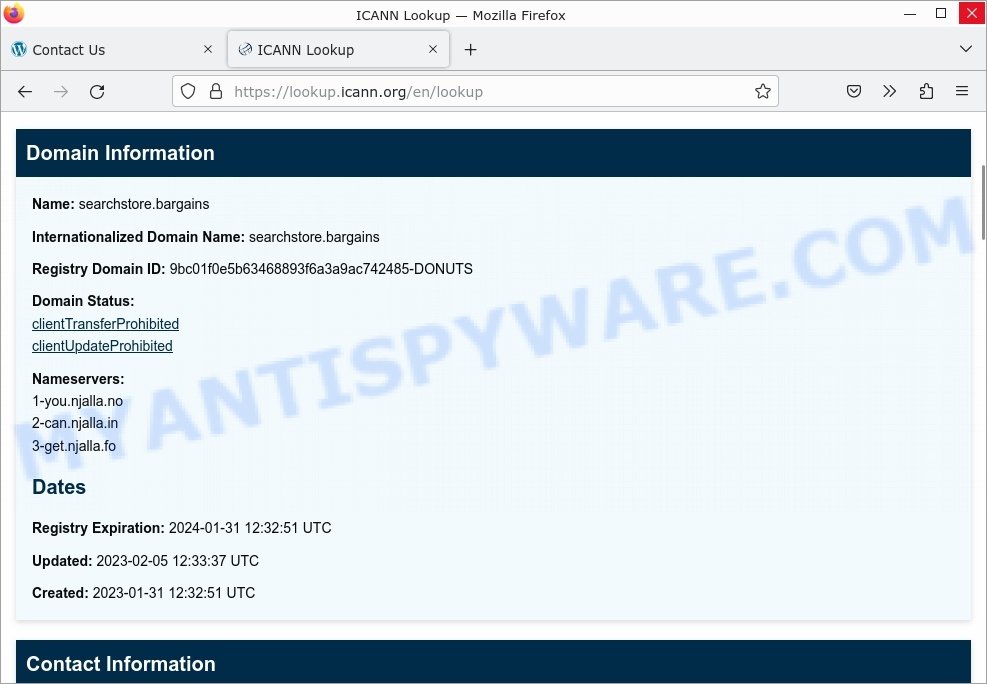 searchstore.bargains whois
