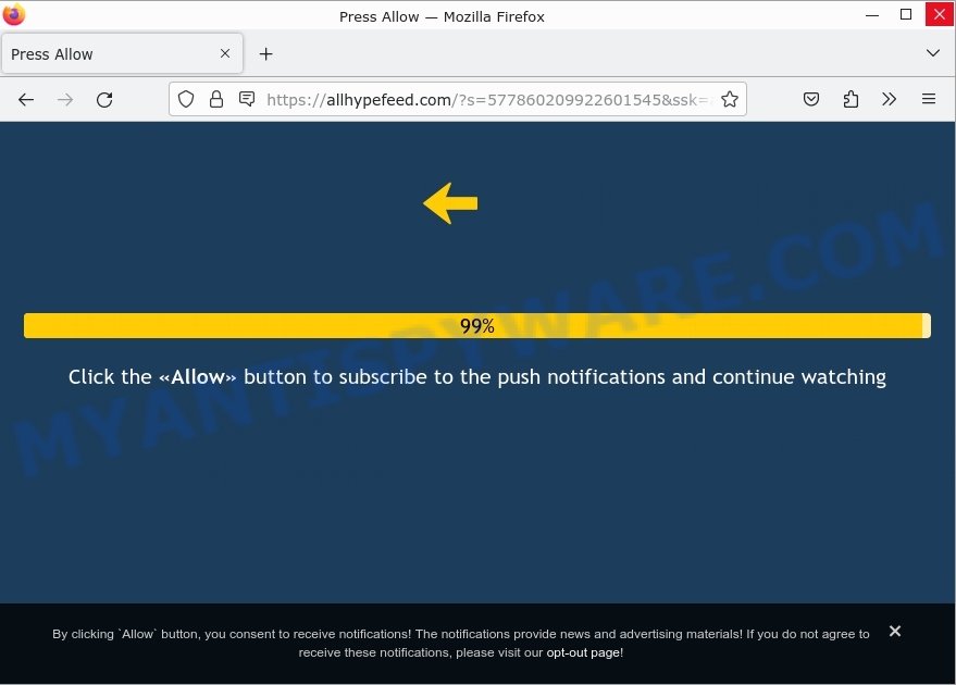 Allhypefeed.com Press Allow Scam