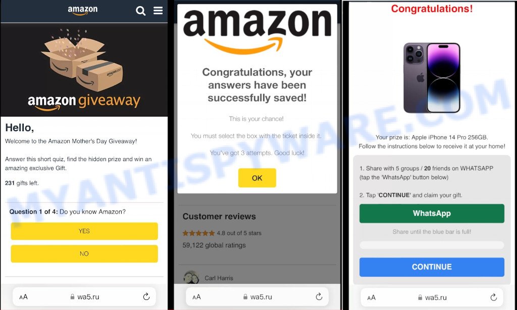 Amazon Mother Day Giveaway Scam