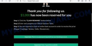 Beast-hero.com Claim Reward Scam