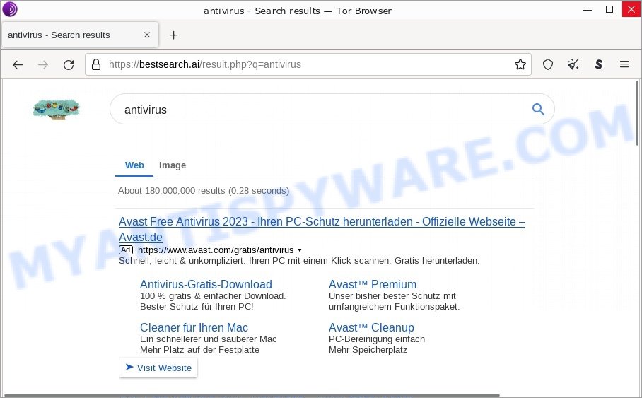 BestSearch.Ai virus redirect