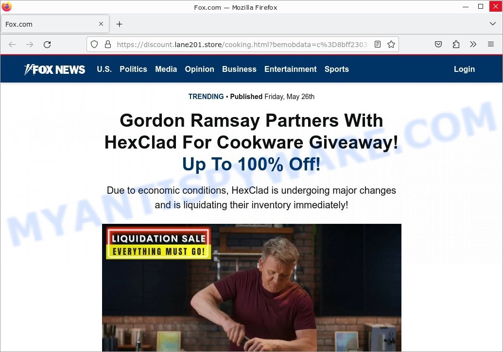 Gordon Ramsay HexClad Cookware Giveaway Scam fake Fox News website