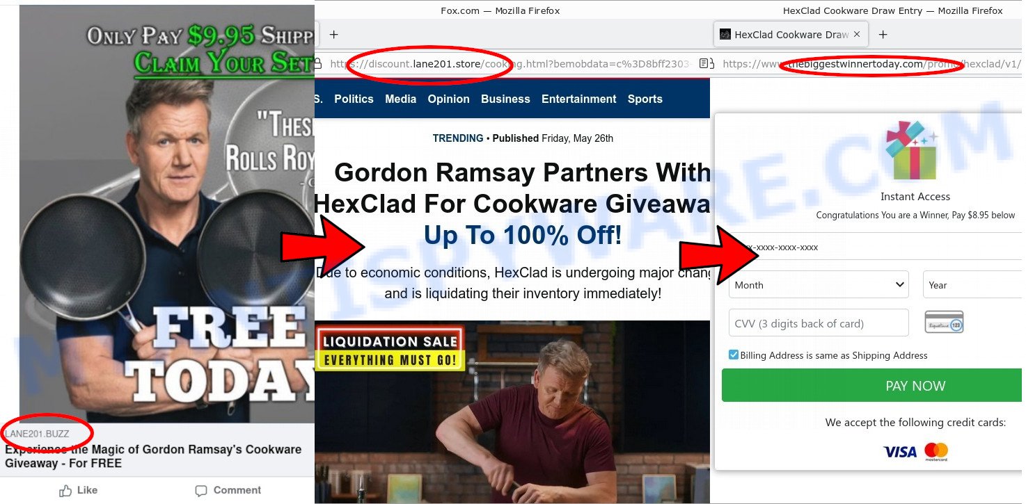 Gordon Ramsay HexClad Cookware Giveaway Scam