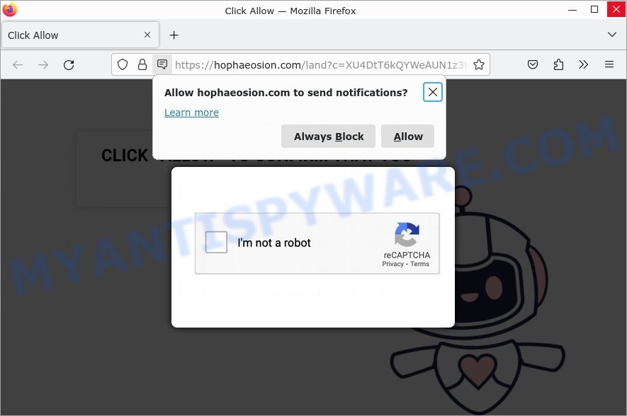 Hophaeosion.com Click Allow Scam