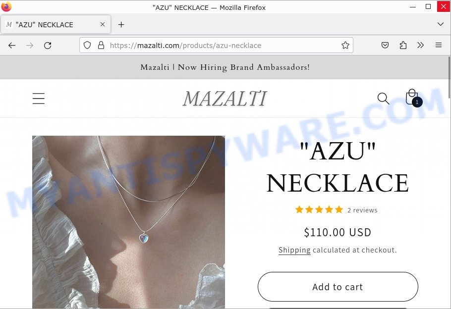 Mazalti.com AZU NECKLACE