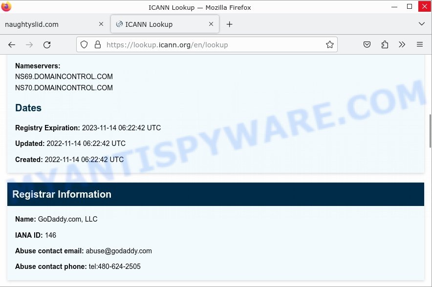 Naughtyslid.com whois