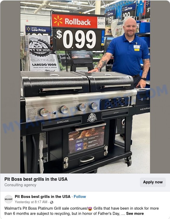Pit Boss Grill Scam Facebook ad 3