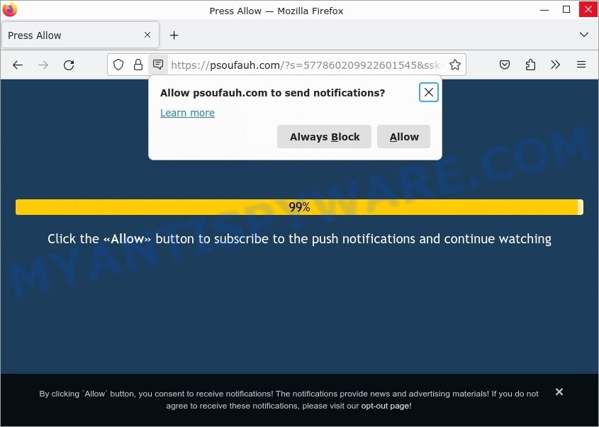 Psoufauh.com Press Allow Scam