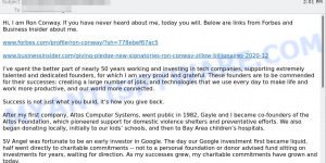 Ron Conway Email Scam