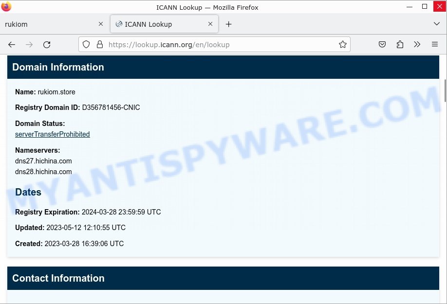 Rukiom.store whois