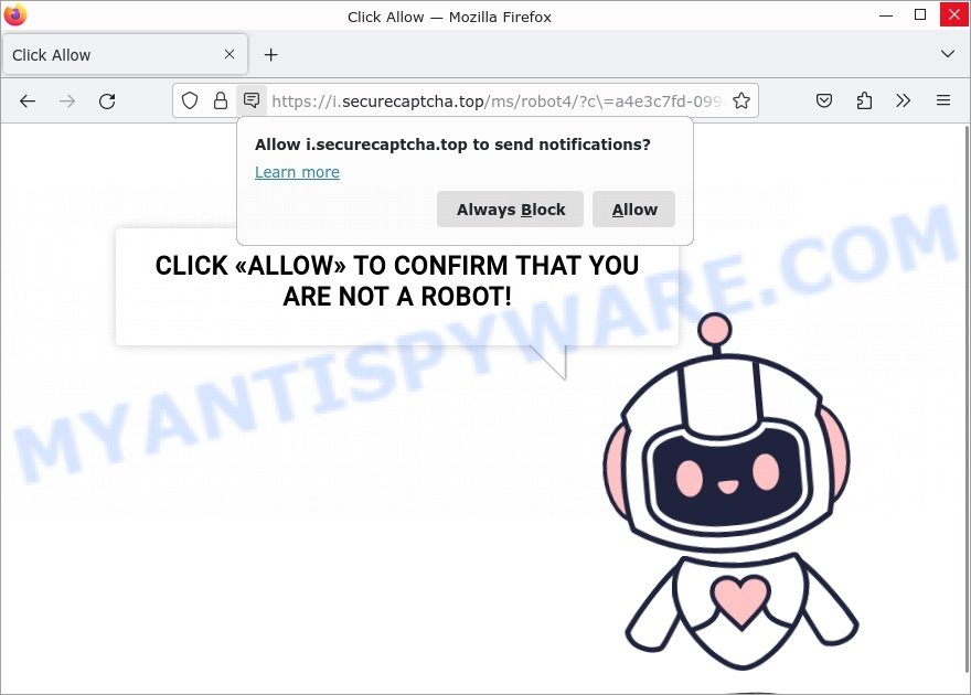 Secure Captcha Virus Click Allow Scam