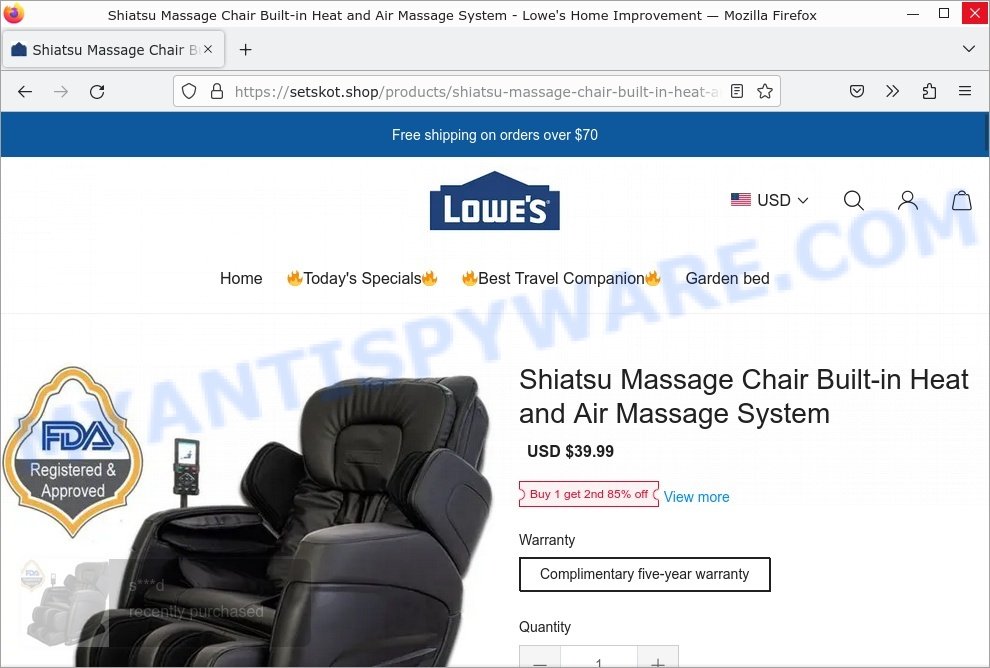 Setskot.shop Shiatsu Massage Chair