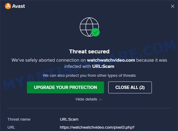 Watchwatchvideo.com Antivirus Alert