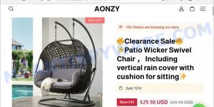 Aonzy.com Patio Wicker Swivel Chair