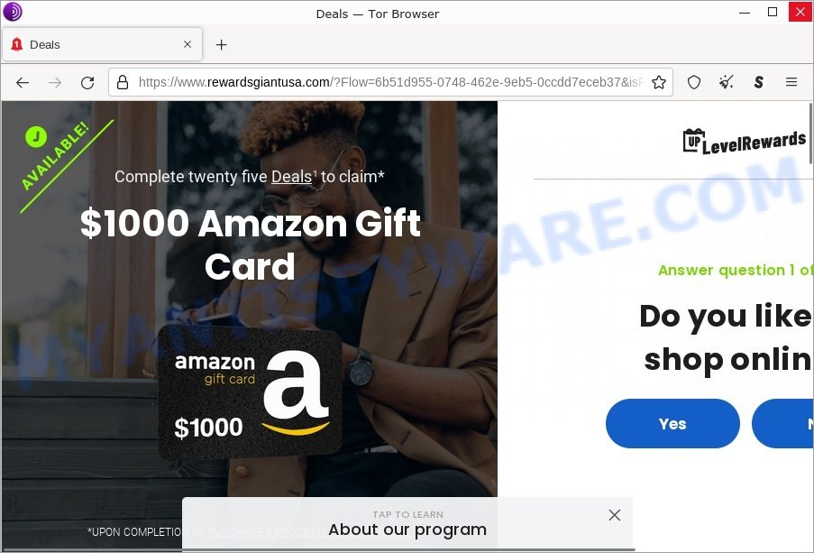 Avsweepstakes.com redirect rewardsgiantusa