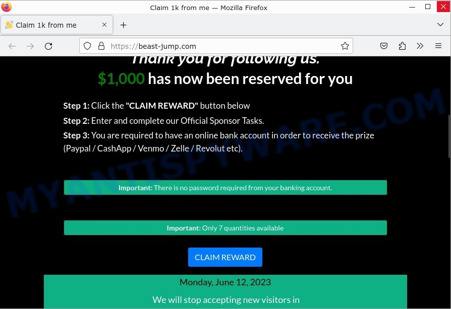 Beast-Jump.com YouTube Beast Promo Scam