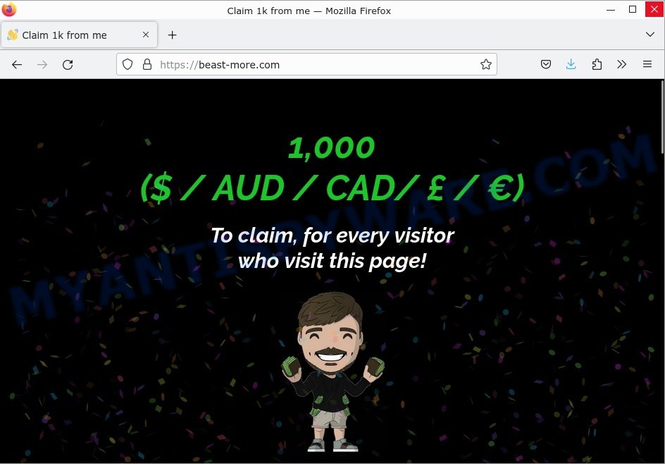 Beast-more.com Claim 1k from me Scam