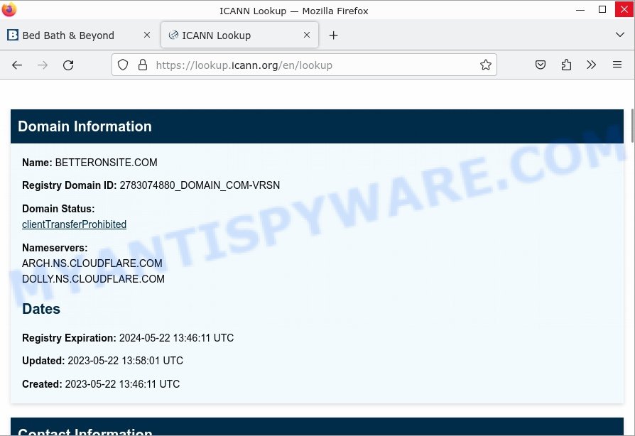 Betteronsite.com whois